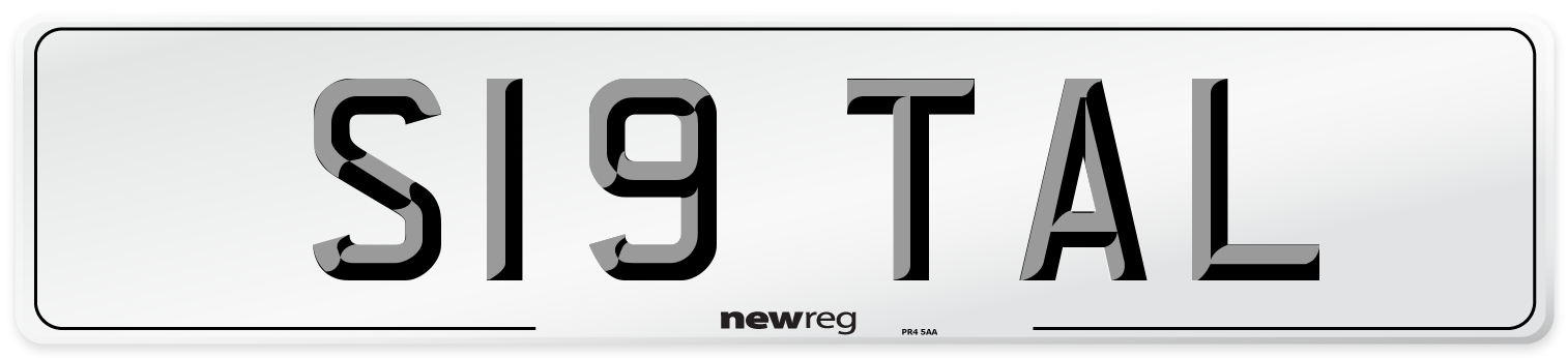 S19 TAL Number Plate from New Reg